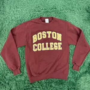 Boston College Maroon Pullover Crewneck Women's Small Sweatshirt Embroidered